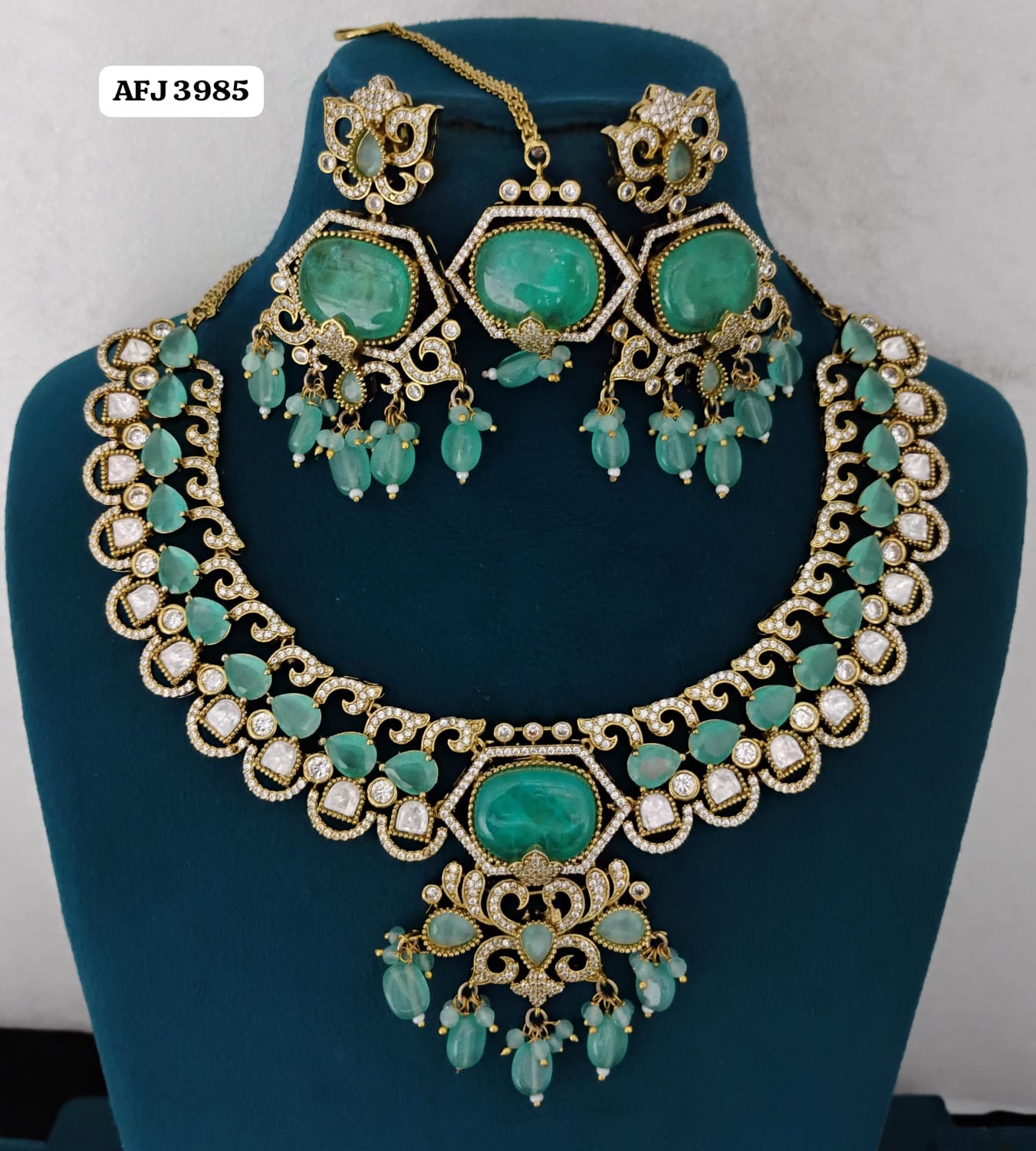 Kundan Necklace Set Ambani Fashion Jewellery