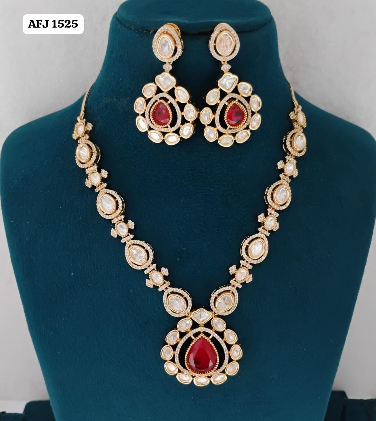 Kundan Necklace Set Ambani Fashion Jewellery