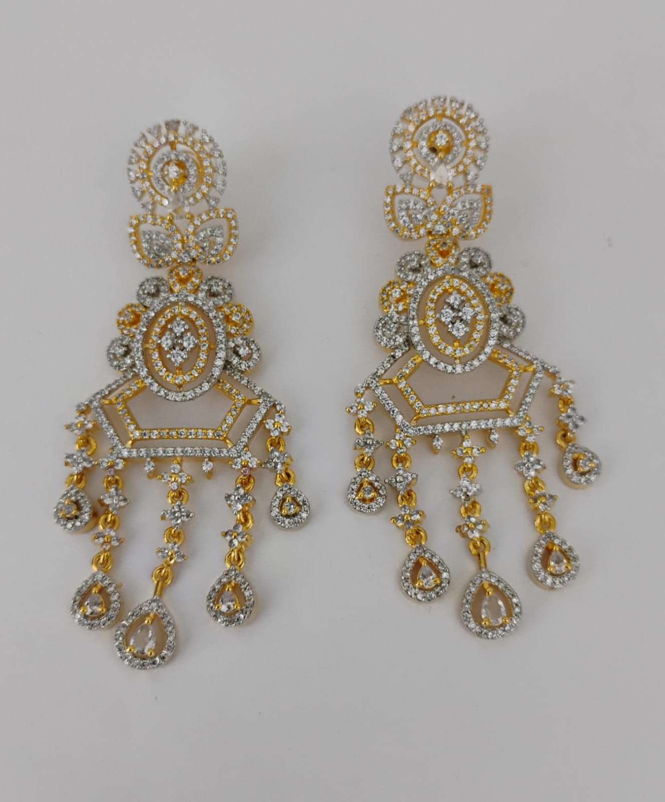American Diamond Earring Set Ambani Fashion Jewellery