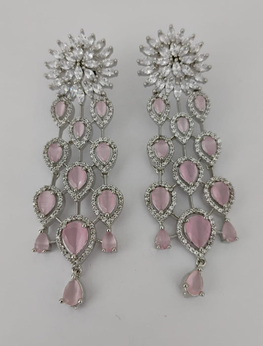 American Diamond Earring Set Ambani Fashion Jewellery