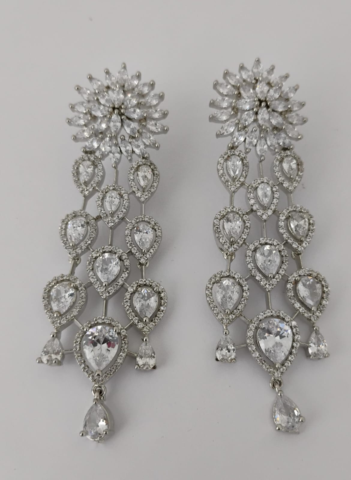 American Diamond Earring Set Ambani Fashion Jewellery