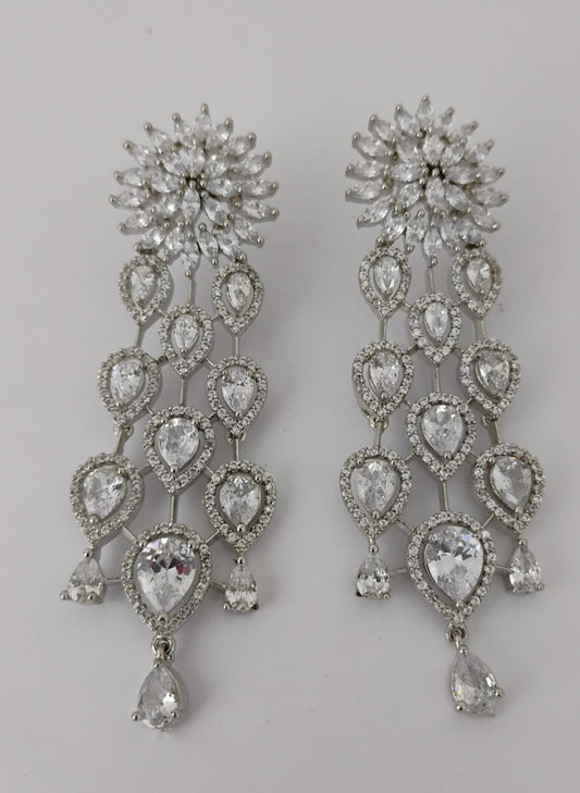 American Diamond Earring Set Ambani Fashion Jewellery