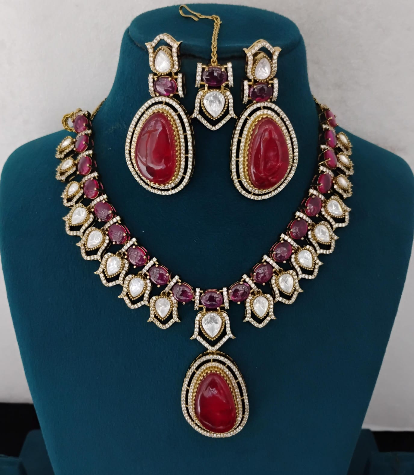 Kundan Necklace Set Ambani Fashion Jewellery
