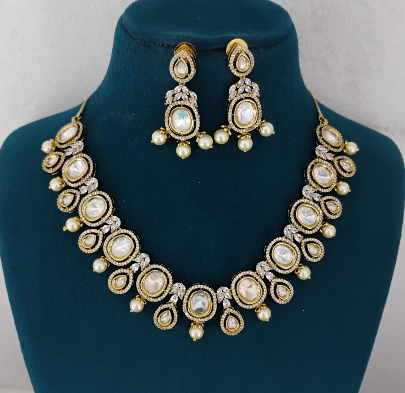 Kundan Necklace Set Ambani Fashion Jewellery