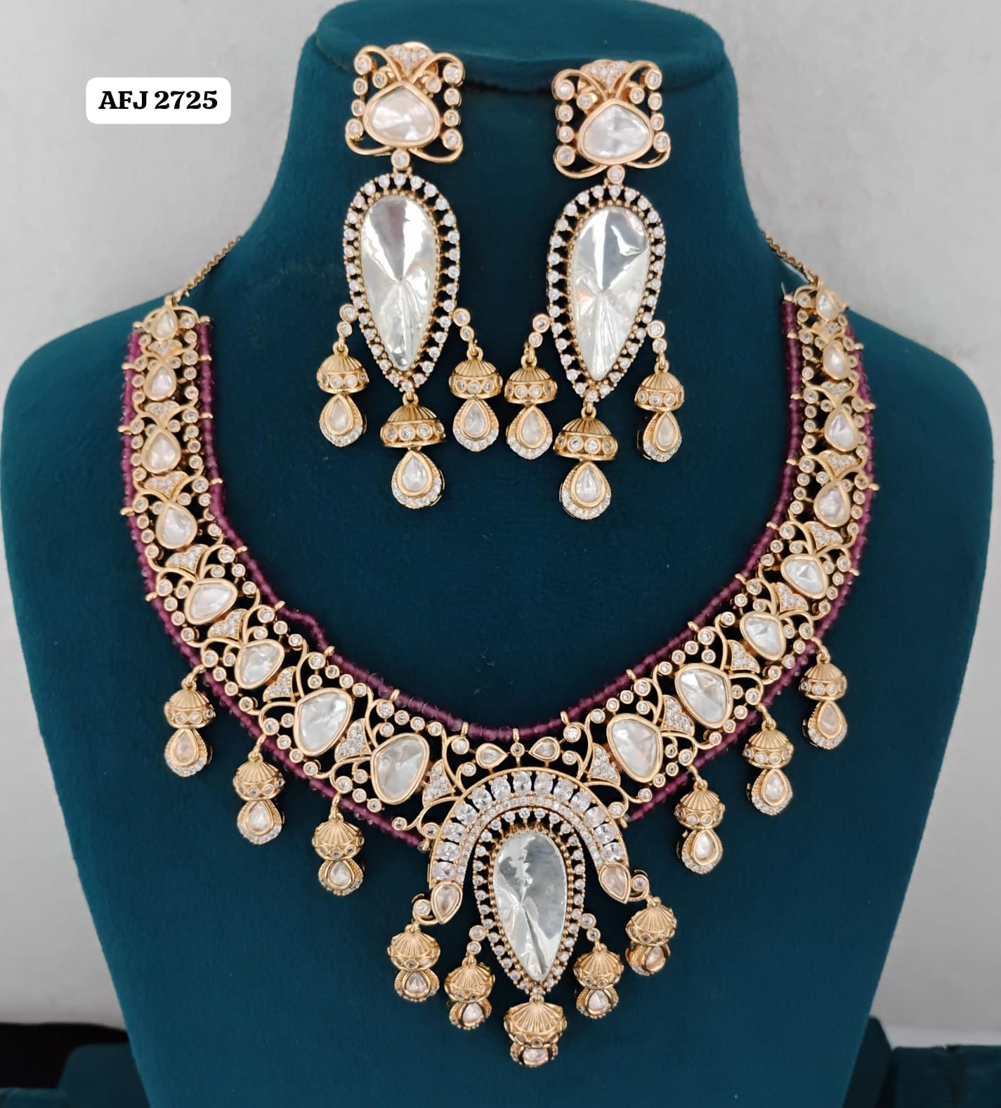Kundan Necklace Set Ambani Fashion Jewellery