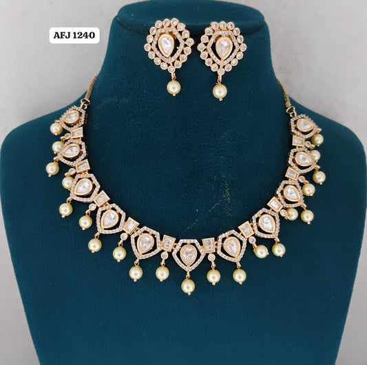Kundan Necklace Set Ambani Fashion Jewellery