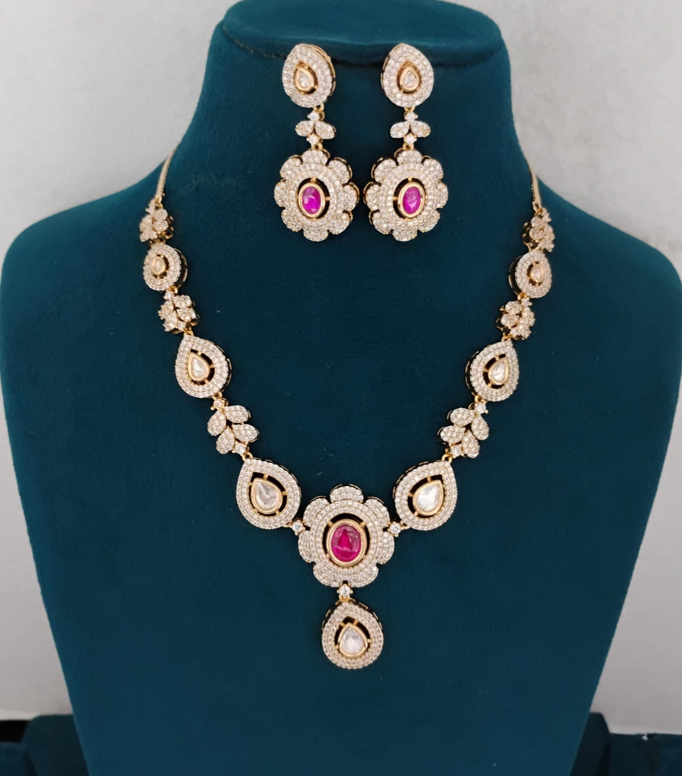 Kundan Necklace Set Ambani Fashion Jewellery