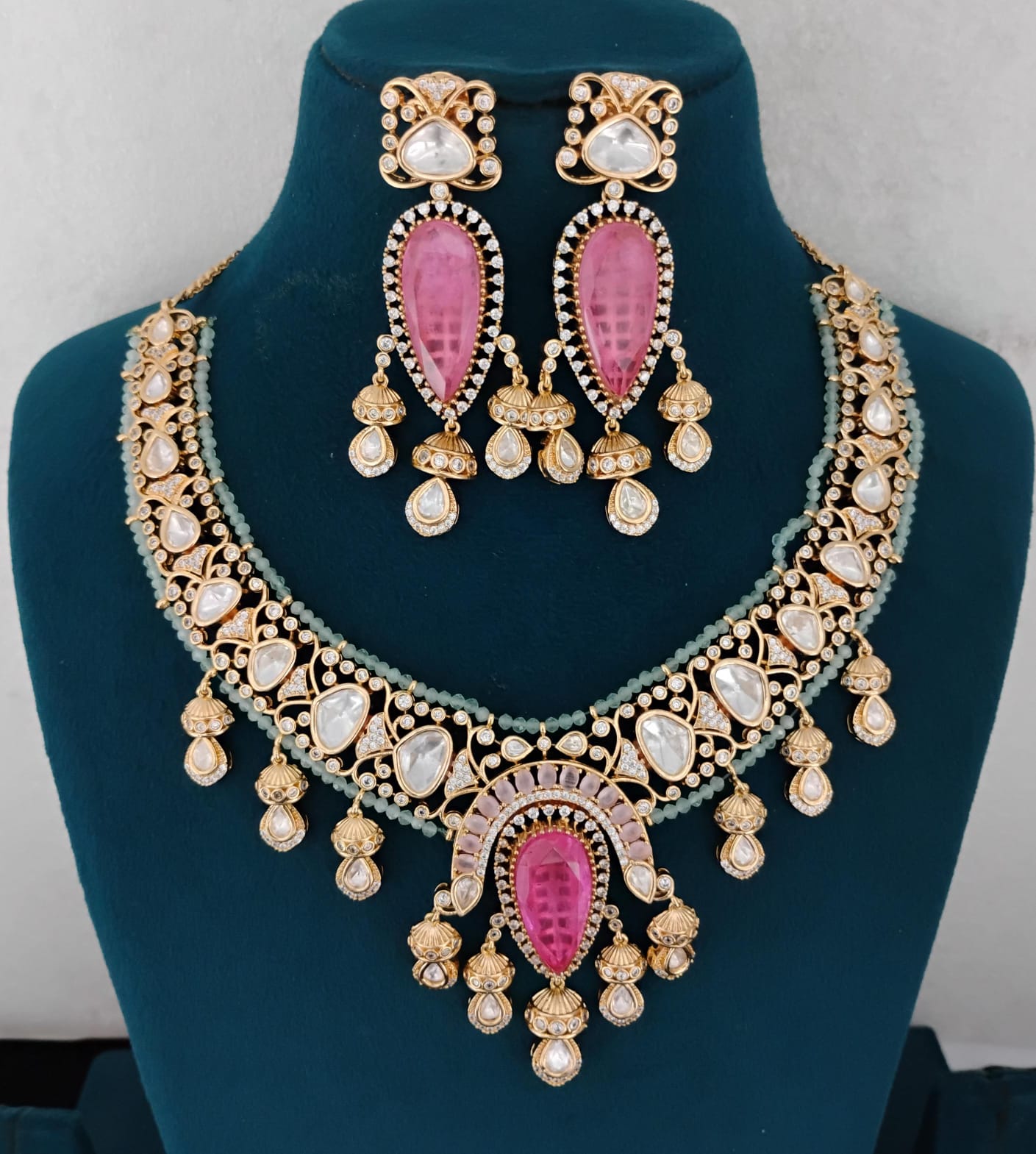 Kundan Necklace Set Ambani Fashion Jewellery