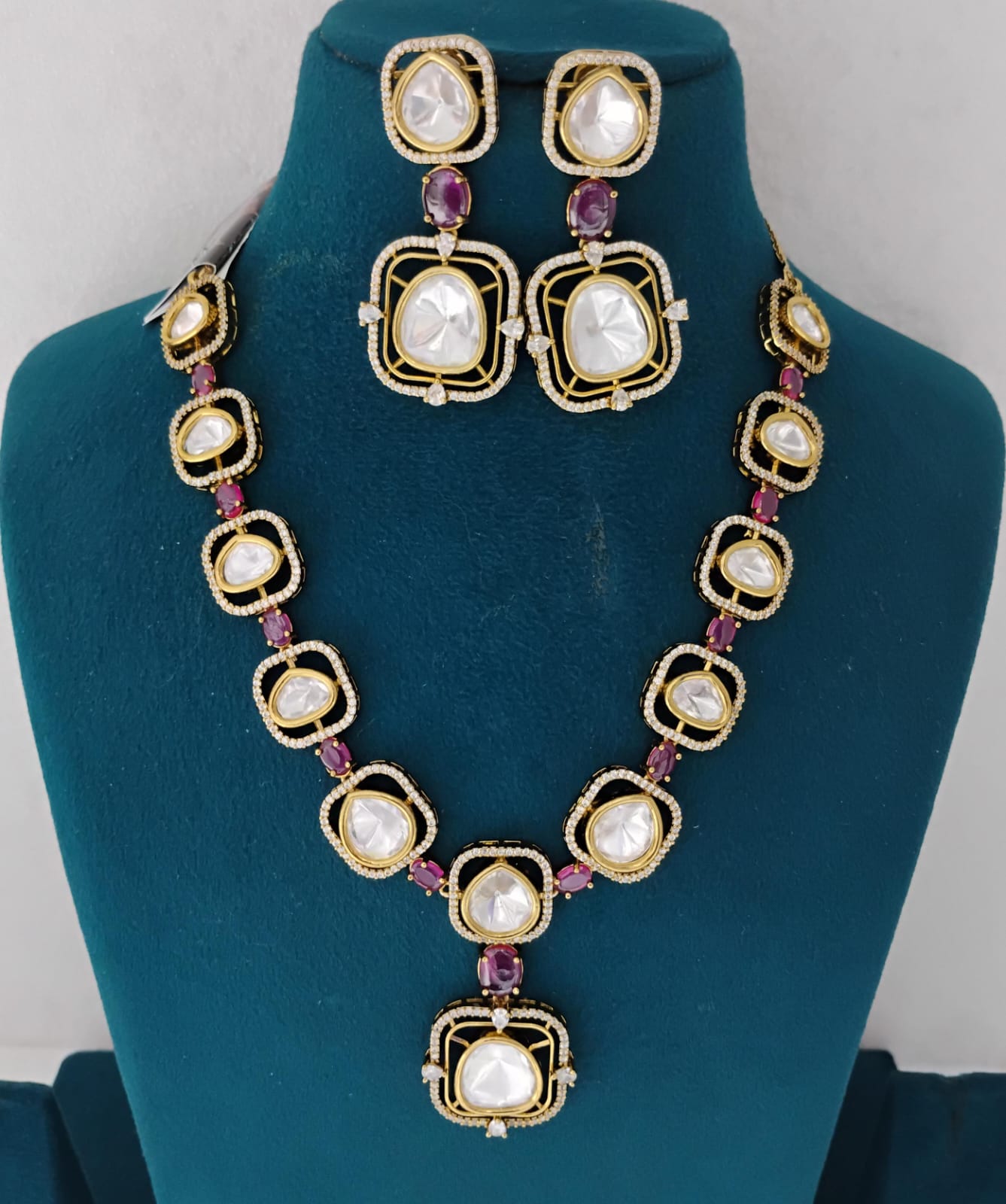 Kundan Necklace Set Ambani Fashion Jewellery