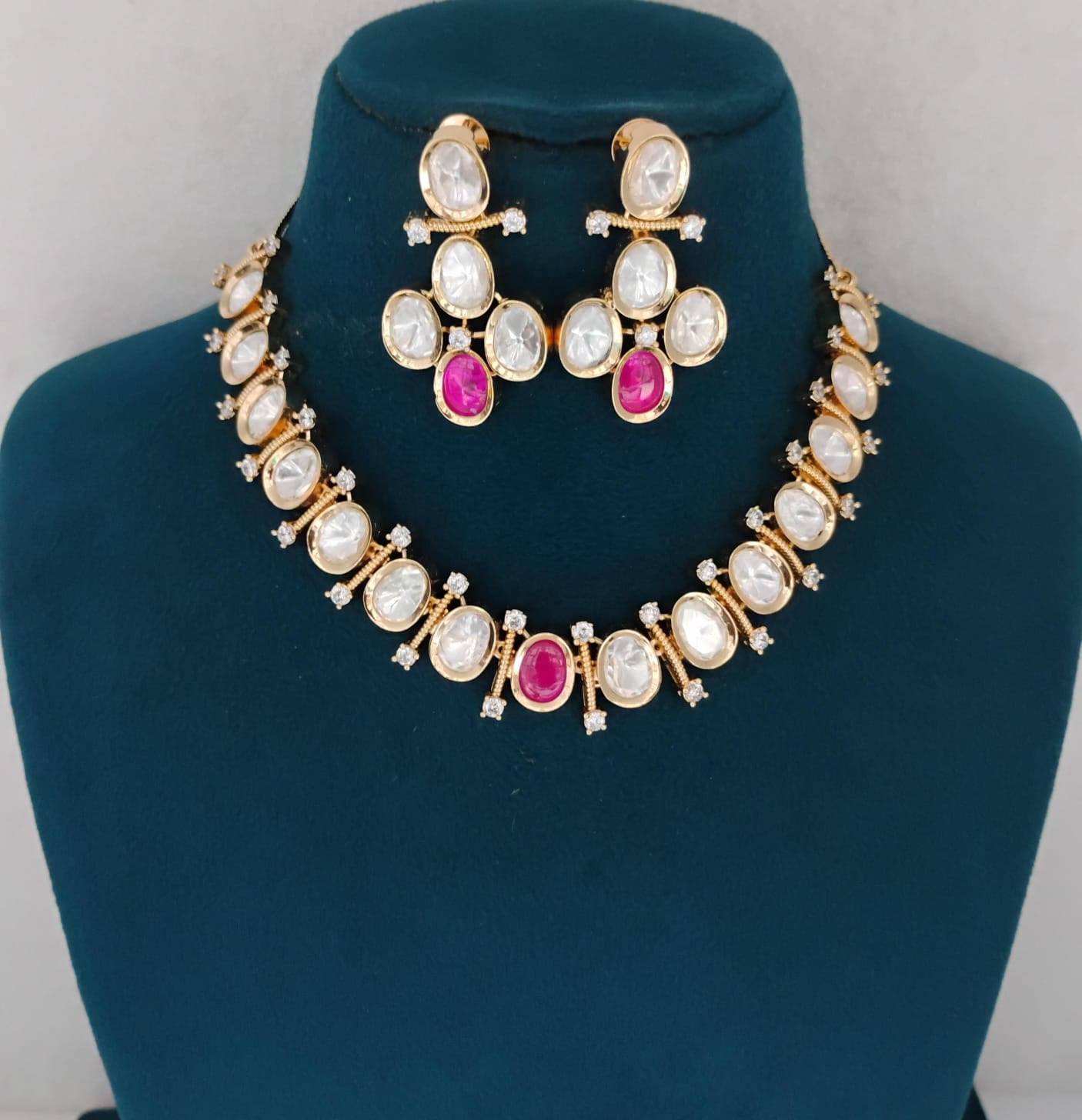 Kundan Necklace Set Ambani Fashion Jewellery