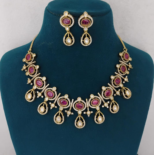 Kundan Necklace Set Ambani Fashion Jewellery