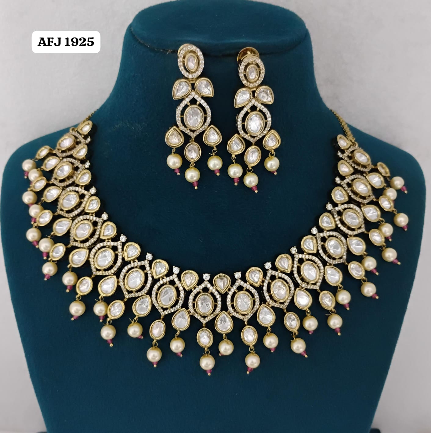 Kundan Necklace Set Ambani Fashion Jewellery