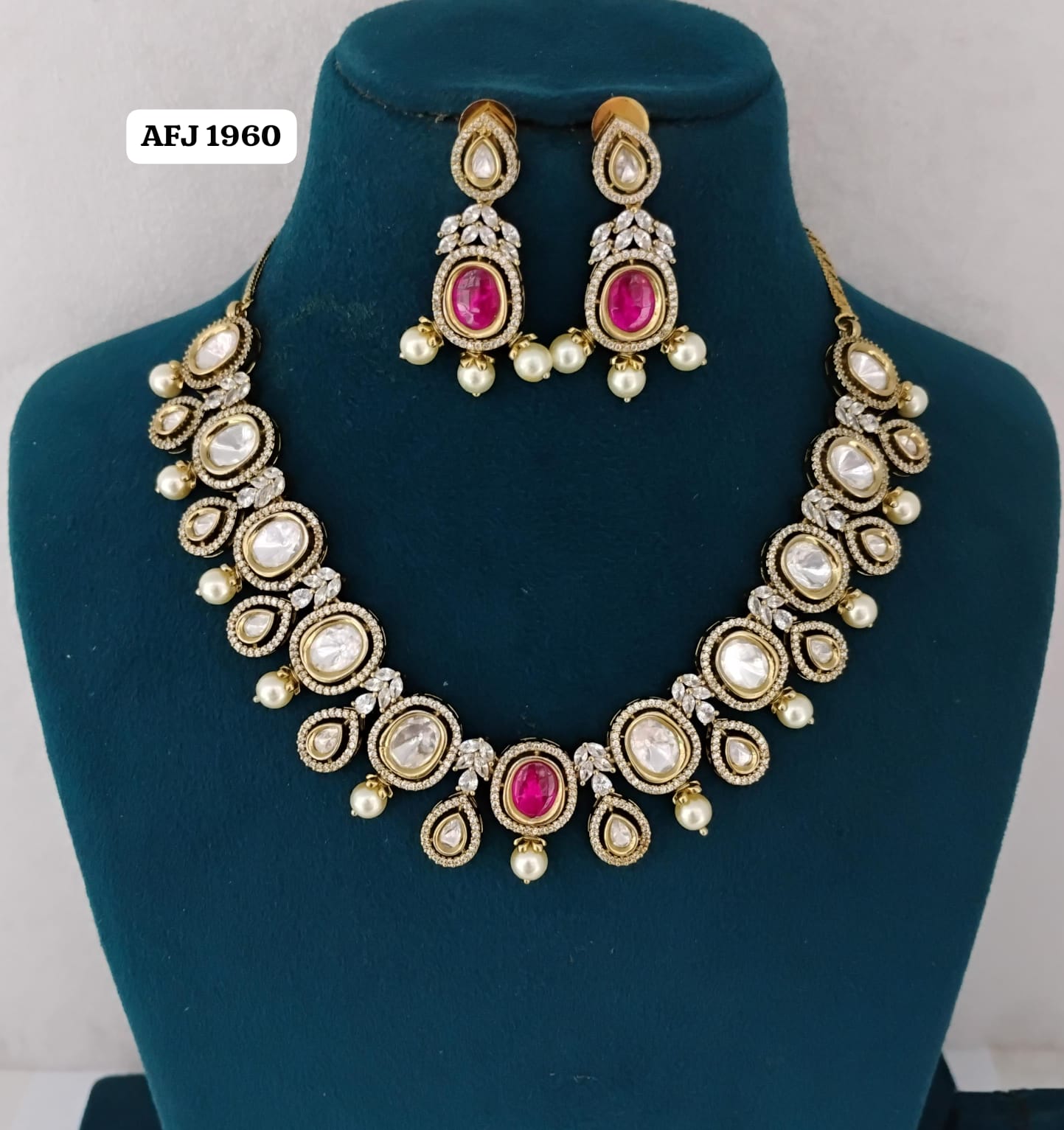 Kundan Necklace Set Ambani Fashion Jewellery